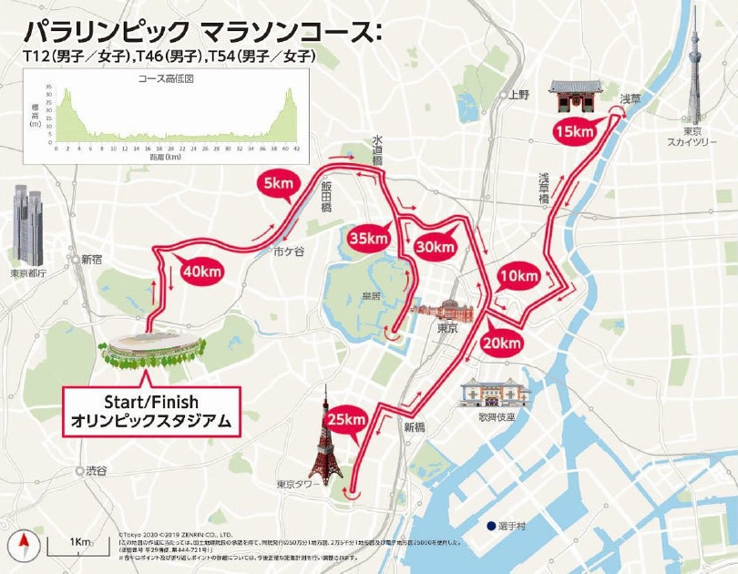 東京パラリンピックマラソンコース